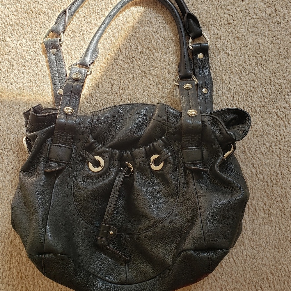 Black Leather Shoulder Bag